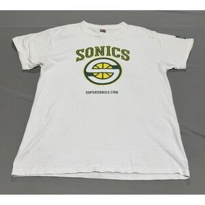 Vintage 90s Seattle SuperSonics Sprite Promo T-Shirt Original Logo Size M